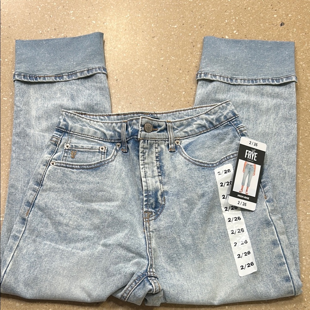 Frye Light Blue Denim High-Rise Jeans NWT